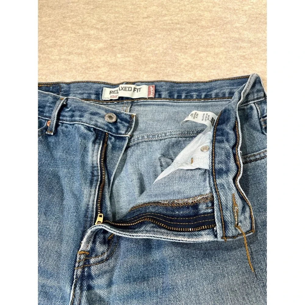 Levi's 550 Authentic Relaxed Fit Jeans Mens 34x30 Blue Denim Cotton‎ Casual Wear